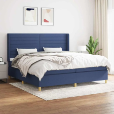 vidaXL kék szövet rugós ágy matraccal 200 x 200 cm ágy és ágykellék