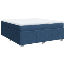 vidaXL kék szövet rugós ágy matraccal 200 x 200 cm (3285504) ágy és ágykellék