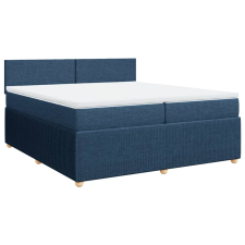 vidaXL kék szövet rugós ágy matraccal 200 x 200 cm (3287562) ágy és ágykellék