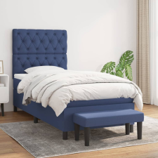vidaXL kék szövet rugós ágy matraccal 80 x 200 cm ágy és ágykellék
