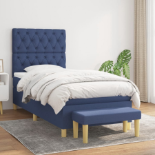 vidaXL kék szövet rugós ágy matraccal 80 x 200 cm ágy és ágykellék