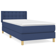 vidaXL kék szövet rugós ágy matraccal 80 x 200 cm (3130551) ágy és ágykellék