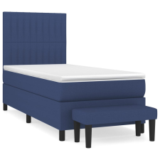 vidaXL kék szövet rugós ágy matraccal 80 x 200 cm (3136715) ágy és ágykellék