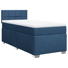 vidaXL kék szövet rugós ágy matraccal 80 x 200 cm (3285721) ágy és ágykellék