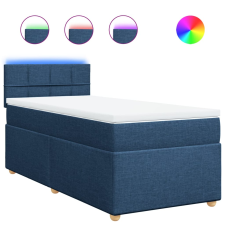 vidaXL kék szövet rugós ágy matraccal 80 x 200 cm (3288813) ágy és ágykellék