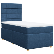 vidaXL kék szövet rugós ágy matraccal 80 x 200 cm (3291113) ágy és ágykellék