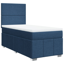 vidaXL kék szövet rugós ágy matraccal 80 x 200 cm (3291494) ágy és ágykellék