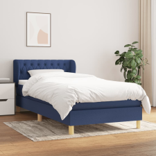 vidaXL kék szövet rugós ágy matraccal 90 x 190 cm ágy és ágykellék