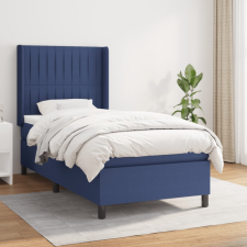 vidaXL kék szövet rugós ágy matraccal 90 x 190 cm ágy és ágykellék