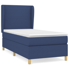 vidaXL kék szövet rugós ágy matraccal 90 x 190 cm (3128331) ágy és ágykellék