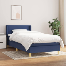 vidaXL kék szövet rugós ágy matraccal 90 x 200 cm ágy és ágykellék