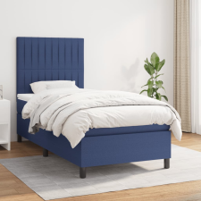 vidaXL kék szövet rugós ágy matraccal 90 x 200 cm ágy és ágykellék