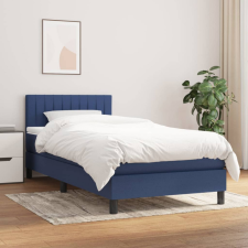 vidaXL kék szövet rugós ágy matraccal 90 x 200 cm ágy és ágykellék
