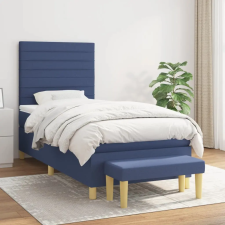vidaXL kék szövet rugós ágy matraccal 90 x 200 cm ágy és ágykellék