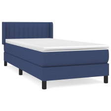 vidaXL kék szövet rugós ágy matraccal 90 x 200 cm (3129847) ágy és ágykellék