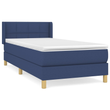vidaXL kék szövet rugós ágy matraccal 90 x 200 cm (3130247) ágy és ágykellék