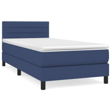 vidaXL kék szövet rugós ágy matraccal 90 x 200 cm (3140111) ágy és ágykellék