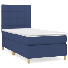 vidaXL kék szövet rugós ágy matraccal 90 x 200 cm (3142311) ágy és ágykellék
