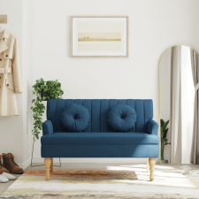 vidaXL kék szövetpad párnákkal 113x64,5x75,5 cm bútor