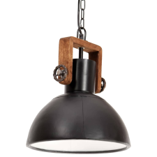 vidaXL kerek fekete ipari függőlámpa 25 W 30 cm E27 (320536) világítás