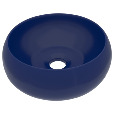 vidaXL kerek matt sötétkék kerámia luxus mosdókagyló 40 x 15 cm (147001) szaniter