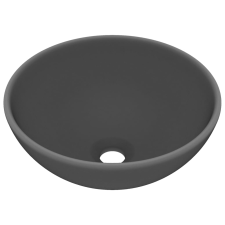 vidaXL kerek matt sötétszürke kerámia luxus mosdókagyló 32,5 x 14 cm (146972) szaniter