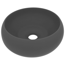 vidaXL kerek matt sötétszürke kerámia luxus mosdókagyló 40 x 15 cm (147005) szaniter