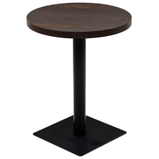 vidaXL kerek, sötét hamuszínű MDF/acél bisztró asztal 60 x 75 cm  (245609) bútor