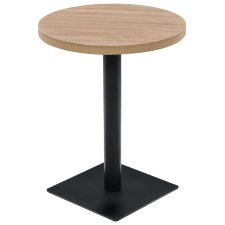vidaXL kerek, tölgyfa színű MDF/acél bisztró asztal 60 x 75 cm (245612) bútor