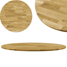 vidaXL kerek tömör tölgyfa asztallap 23 mm 700 mm bútor