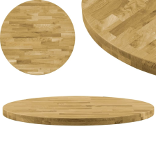 vidaXL kerek tömör tölgyfa asztallap 44 mm 900 mm bútor