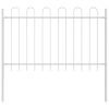 vidaXL Kerítés Íves Felsővel - Fehér - 1,7x1,2 m - Acél (42003886)