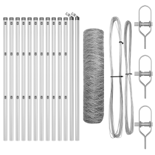 vidaXL Kerítés Szett 2 db Galvanizált acél Galvanizált acél háló (3352945) építőanyag