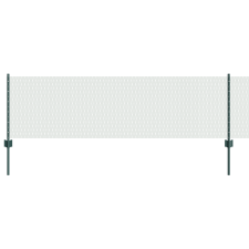 vidaXL Kerítésoszlop 11 db U-Form Zöld 60 cm Acél (3336780) építőanyag
