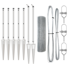 vidaXL kerítésoszlop készlet 2 db Galvanizált acél 10 x 1 m Bővíthető (3351927) építőanyag