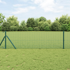 vidaXL Kerítésoszlop szett 2 db Zöld Fém 10 x 0.5 m Tartós építőanyag