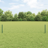 vidaXL Kerítésoszlopok 11 db U-csatorna Zöld 40 cm Acél,  Hatszögletű Kerítés Zöld 0.4x100 m Acél