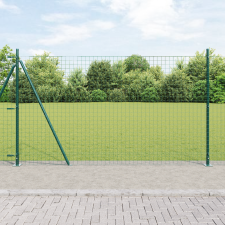 vidaXL Kerítésoszlopok Talapzatokkal 7 db Ø32mm 83,5cm Horganyzott Acél kerti bútor