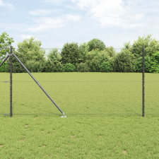 vidaXL Kerítésszett 2 db Szürke Fém 25 x 1.2 m Tartós építőanyag