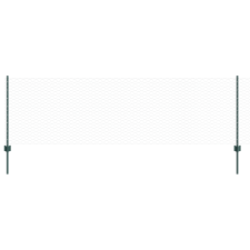 vidaXL Kerítéstartók 11 db U-csatorna Zöld 80 cm Acél (3336714) építőanyag