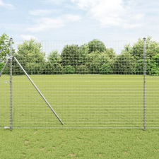 vidaXL Kerítoszlopok 2 pcs Ezüst 210 cm Horganyzott acél kerti bútor