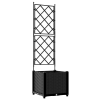 vidaXL Kert Cserép Trelliszel Fekete 40x40x143 cm (42002836)