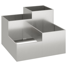 vidaXL Kertész láda 100x100x60 cm Rozsdamentes acél (865866) kerti tárolás
