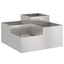 vidaXL Kertész láda 80x80x48 cm Rozsdamentes acél (865845) kerti tárolás