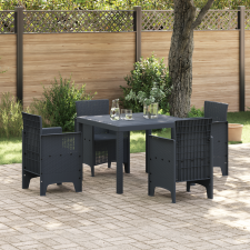 vidaXL Kerti Asztal Antracit 100x100x73 cm Poly Rattan kerti bútor