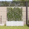  vidaXL Kerti cserép 3 pcs Fehér 120 x 40 x 142 cm Műanyag