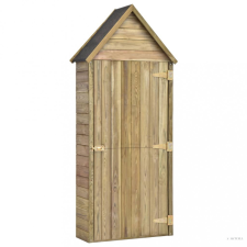 vidaXL Kerti impregnált fenyőfa szerszámtároló ajtóval 69,5x32x178 cm kerti tárolás