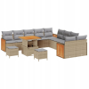 vidaXL Kerti Kanapé Szett 13 pcs bézs és világosszürke 80 x 80 x 71 cm (3363362)