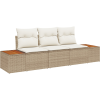 vidaXL Kerti Kanapé Szett 3 pcs bézs és krémszínű 239 x 62 x 85 cm (3356686)