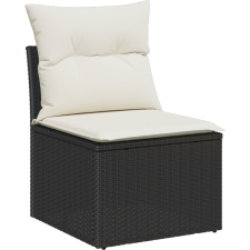 vidaXL Kerti Kanapé Szett párnával 6 pcs Fekete Poli rattan (3348463) kerti bútor